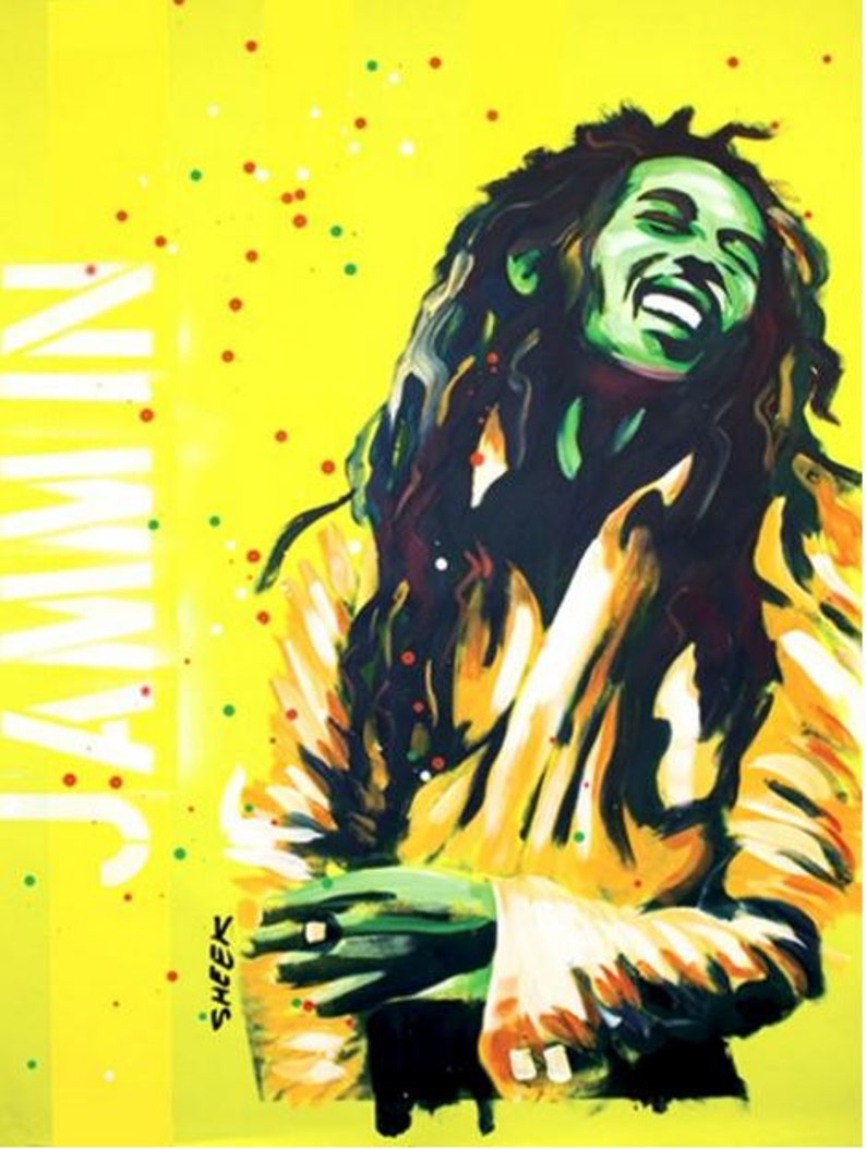 Bob Marley,Pop Art,Canvas Art 12 x14 Music,Jazz,Black Art,African American Art. image 2