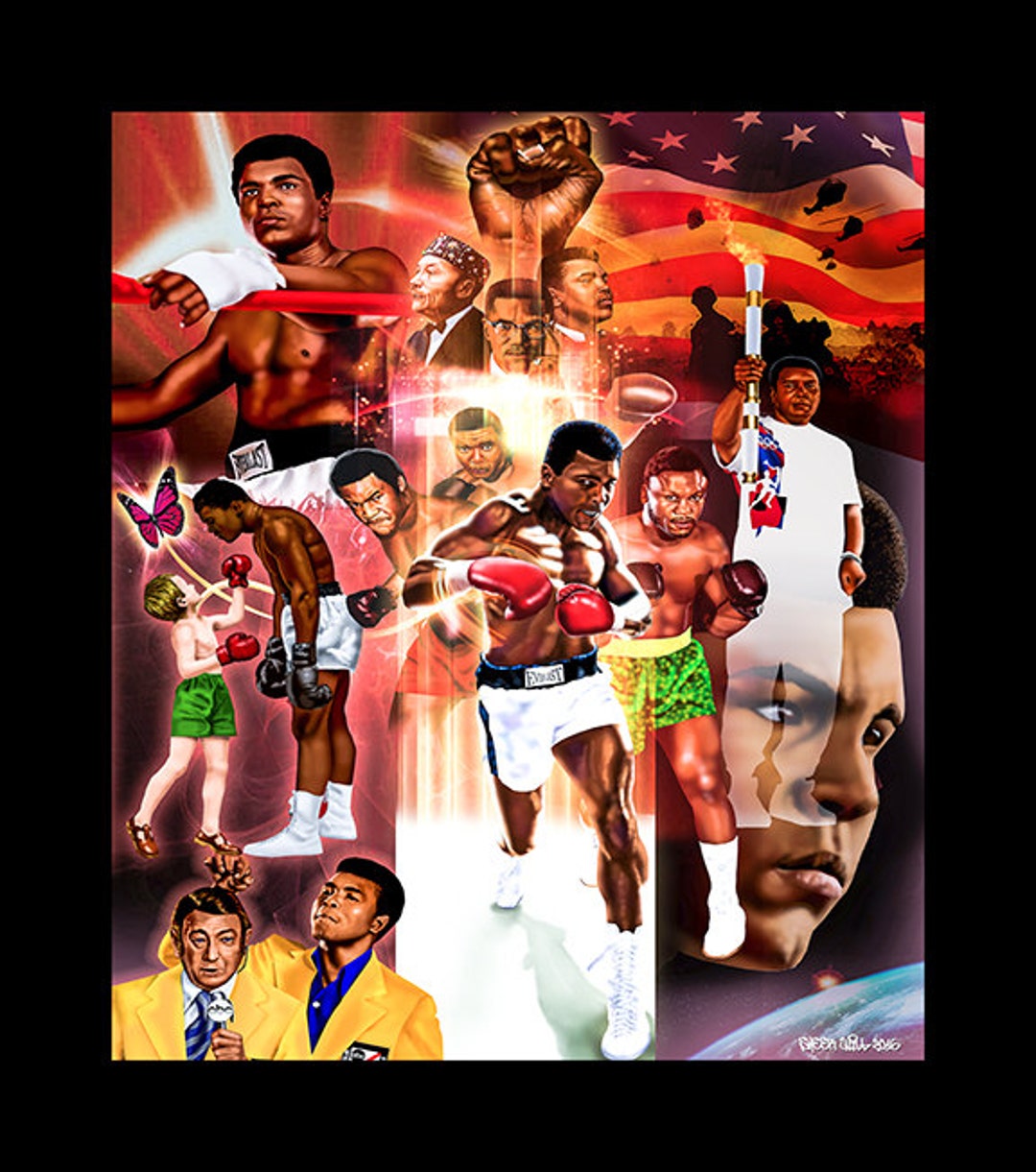 Ali Collage Muhammad Ali Collage,canvas Art(20x27) Photo,prints,posters,art on ...