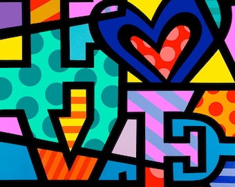 Love Pop Art Canvas - Etsy