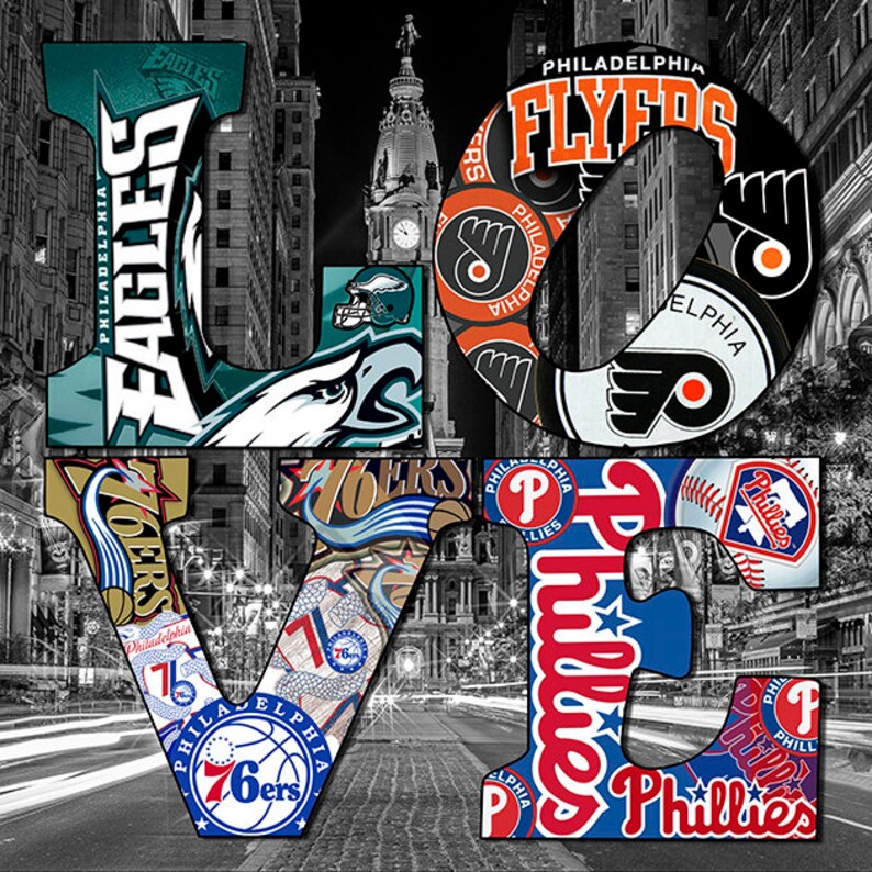 Philadelphia Sports Teams 5Canvas Art Collage20x20 Etsy
