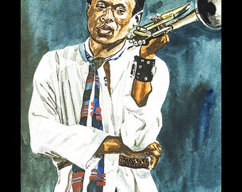 Miles Art on Canvas  (20x27) Jazz Art