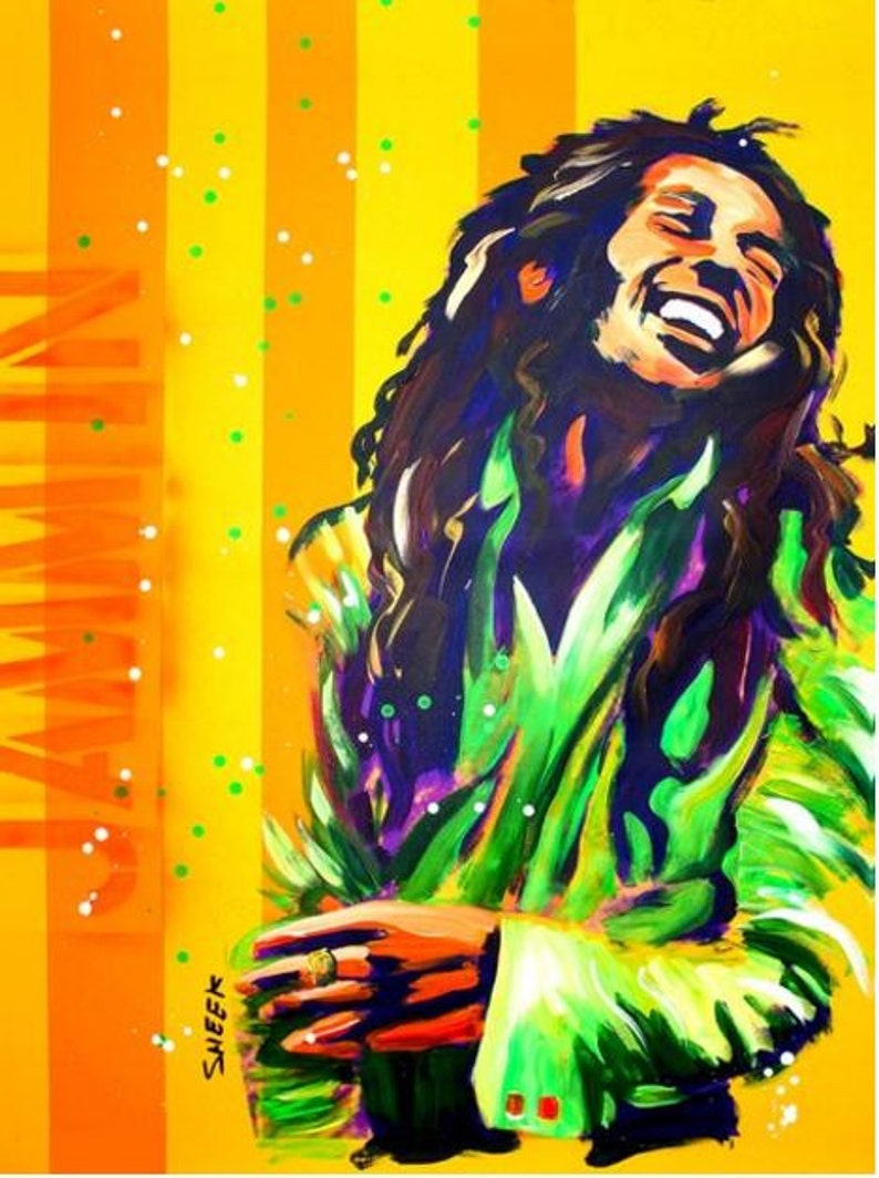 Bob Marley,Pop Art,Canvas Art 12 x14 Music,Jazz,Black Art,African American Art. image 1