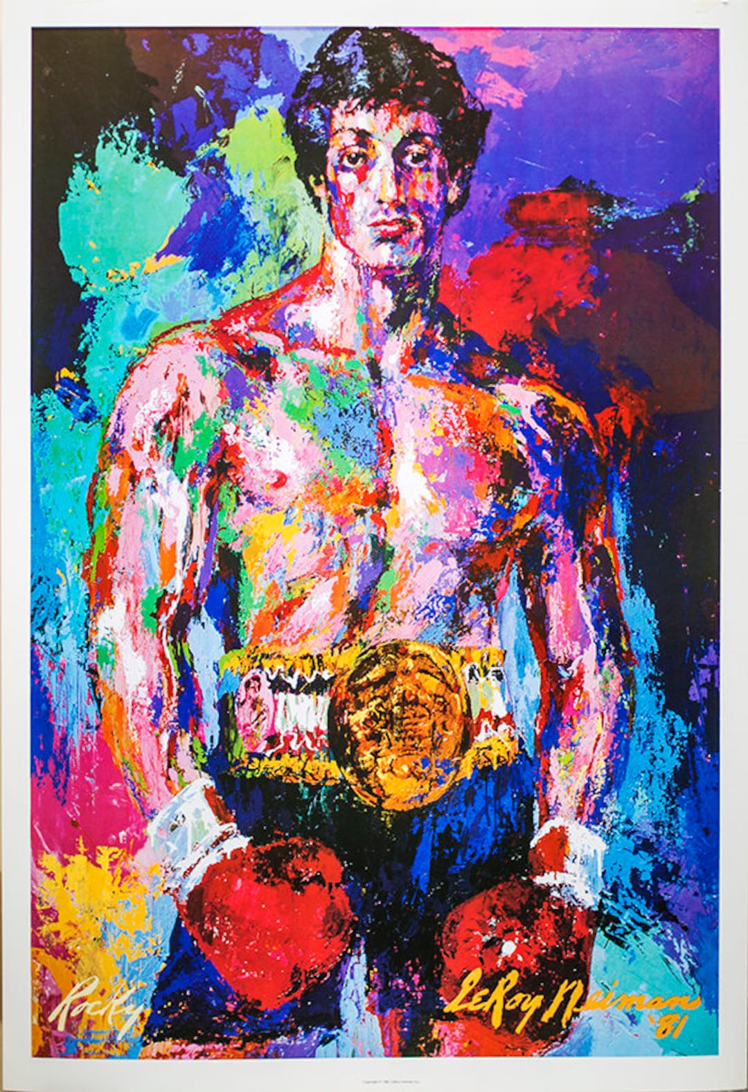 Rocky Balboa Replica Leroy Neiman Boxing Canvas Art. - Etsy 日本