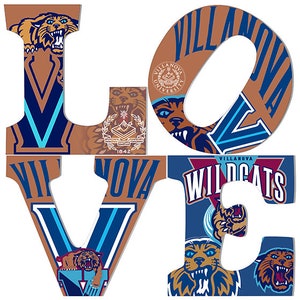 Love Villanova 12 x12 Canvas Art