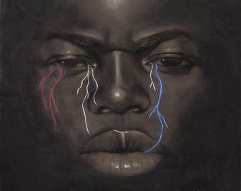 Crying for Freedom ?By Laurie Cooper ,Canvas Art,Black art,african American art.