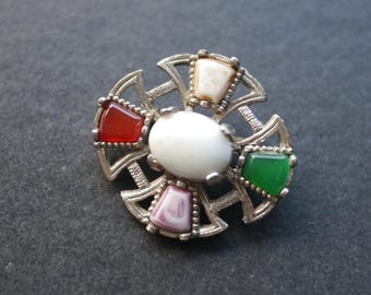 ケルト風スコットランドミラクルフェイクアゲートヴィンテージシルバー