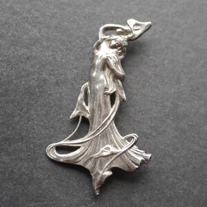 long brooches for dresses One Shoulder Brooch Long Satin Dress main image 0
