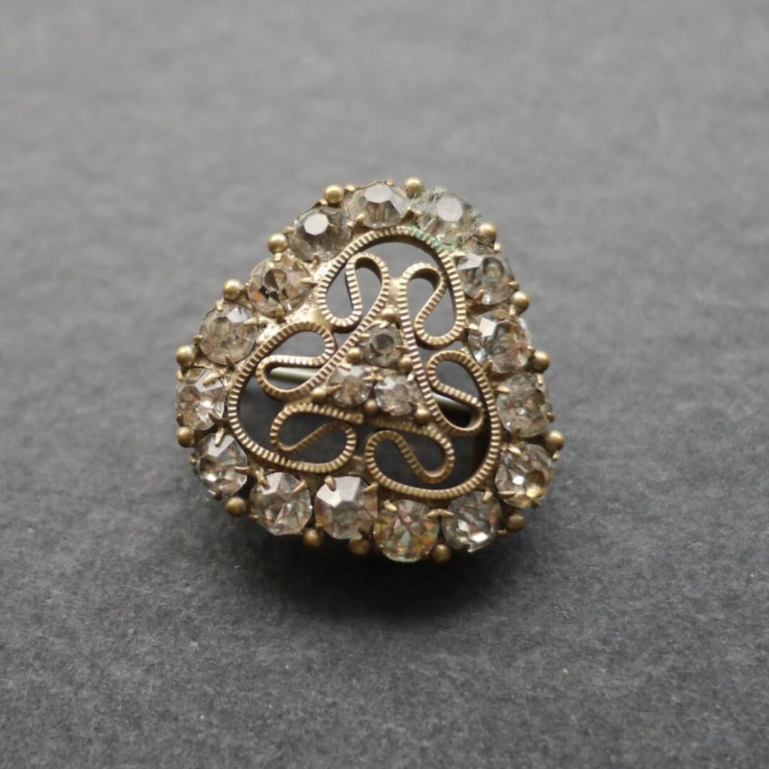 Victorian Paste Rhinestone Antique Brooch With Clear Stones - Etsy