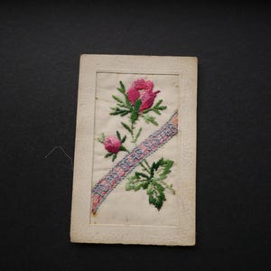 Vintage silk embroidered postcard - Etsy 日本