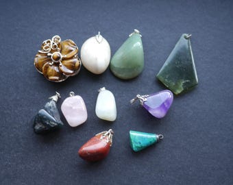 Lot of Eight Vintage Brooches, Various Colour Rhinestones Lot of Eight Vintage Brooches, Various Colour Rhinestones