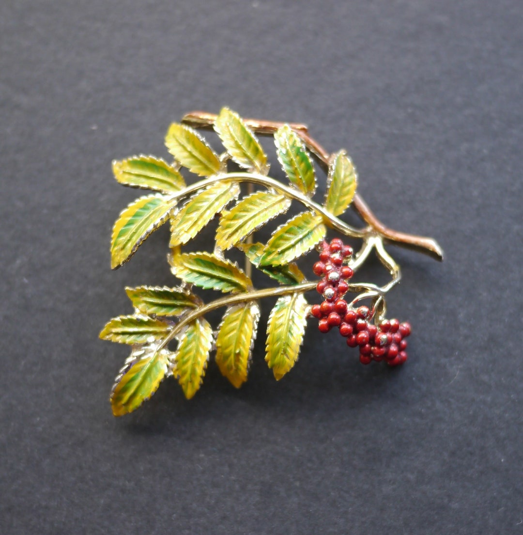 1960s Leaves Brooch