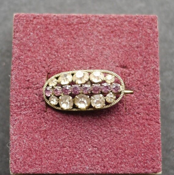Victorian paste rhinestone antique brooch with clear … - Gem