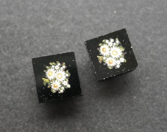 Boutons De Manchette Vintage à Perles - Style Rétro Argenté - Occasion