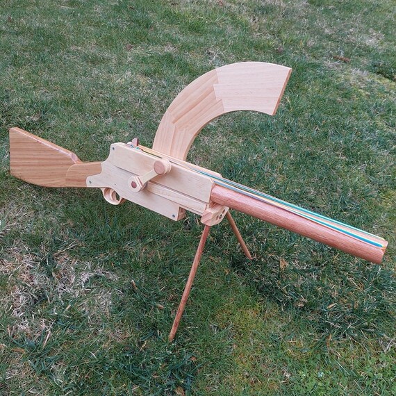 Madsen Rubber Band Machine Gun Plans Etsy Australia