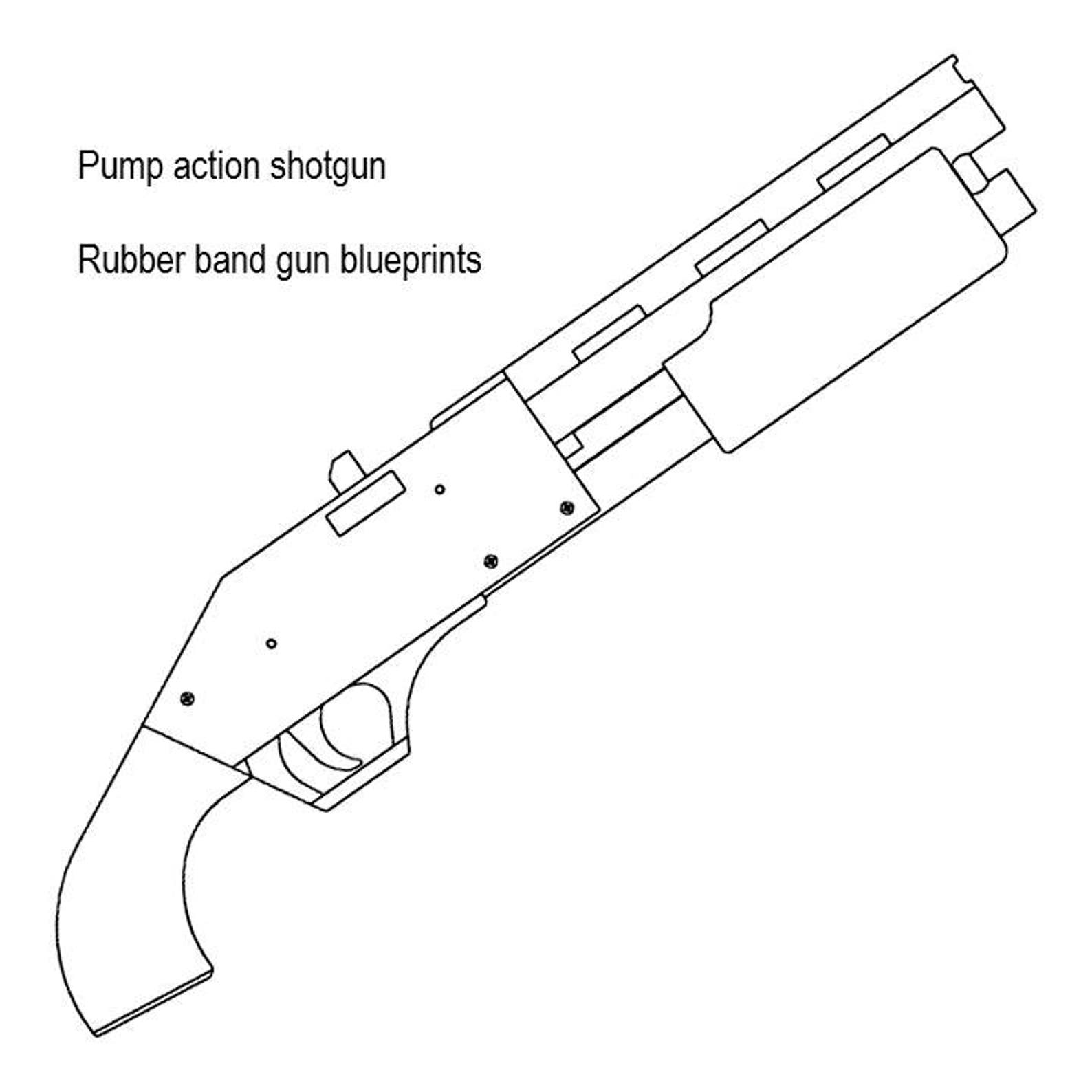 Blowback Rubber Band Gun чертежи