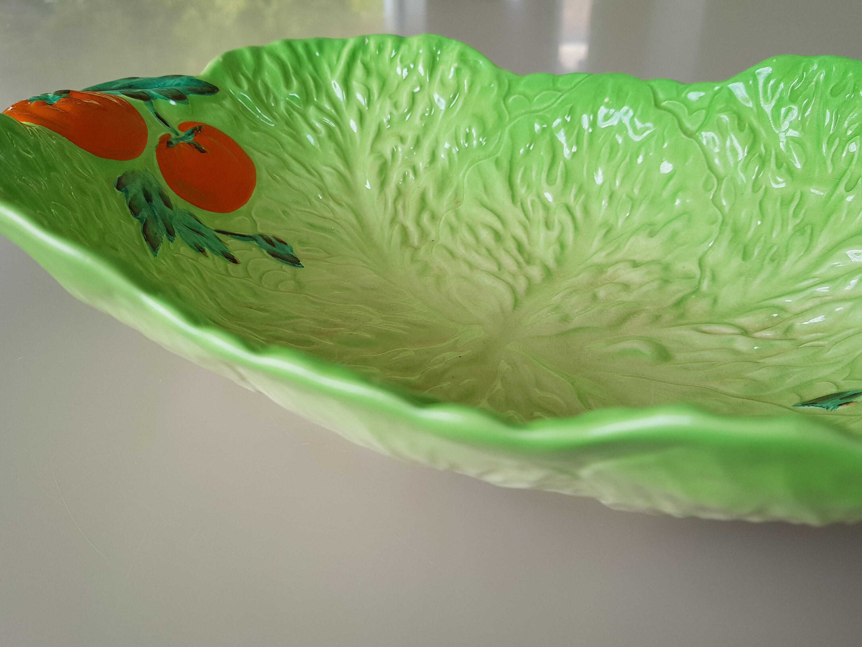 Glorious Salad Bowl Beswick Ware Lettuce leaf Tomato Large Etsy