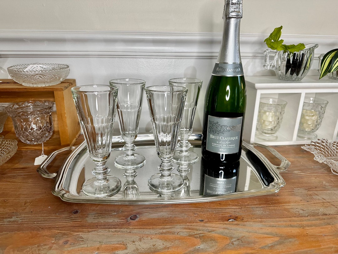La Rochere Calanques Hurricane Glasses Set Of 4 - 8oz Cocktail & Dessert Glasses, Dishwasher Safe