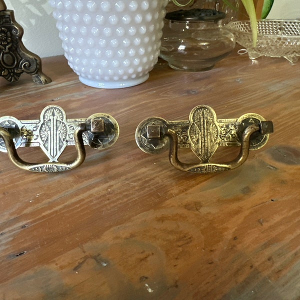 Victorian Antique Drawer Pulls Etsy