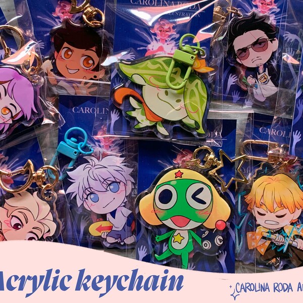 Acrylic Keychain of your favorite animated characters