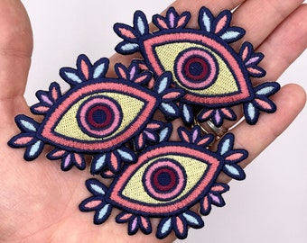 Machine Embroidered Magic Eye Iron-On Patch