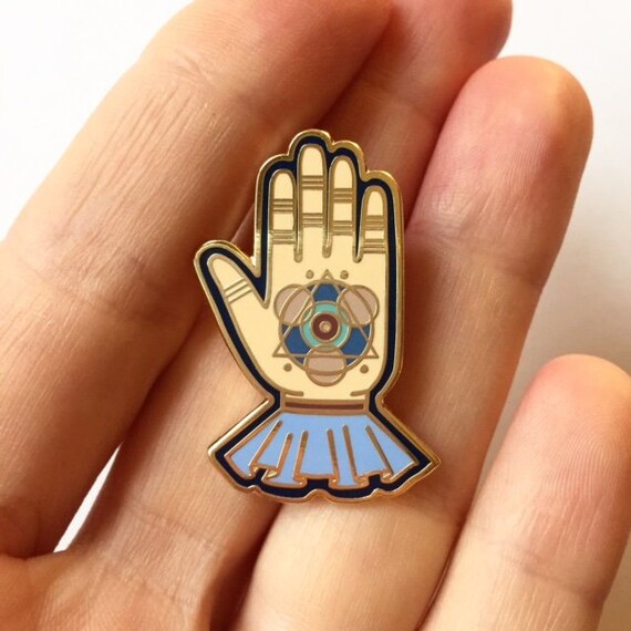 Cosmic Hand Hard Enamel Pin 1 1 2 X 1 Inches Etsy