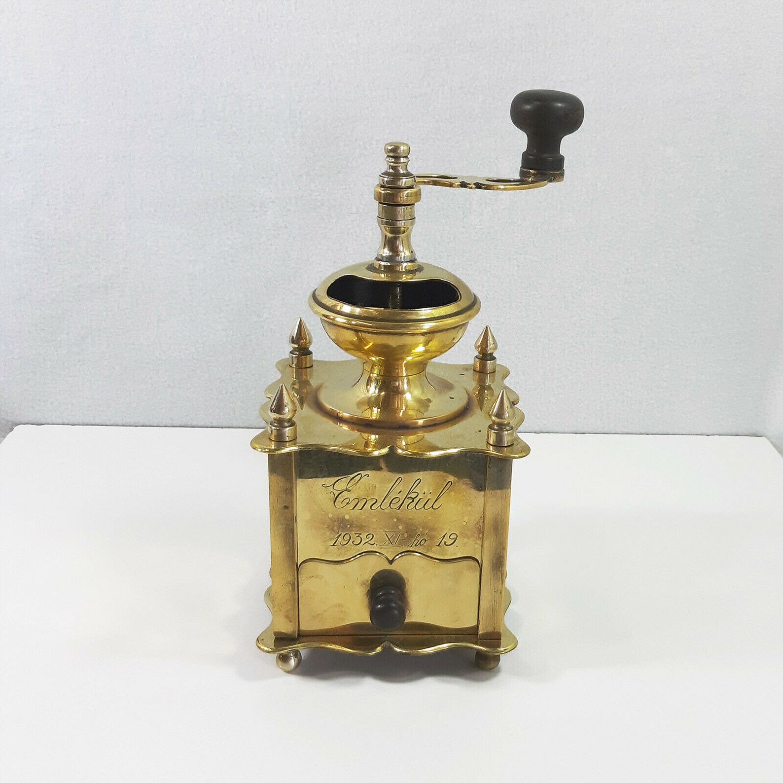 Antique Brass Coffee Grinder Vintage Coffee Mill Old Etsy