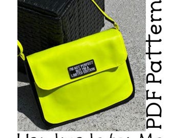 Large Messenger Bag PDF Sewing Pattern, Shoulder or Crossbody - The Street Bag