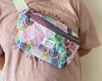 Mermaid Print Bumbag Hip Bag Sling Bag Crossbody