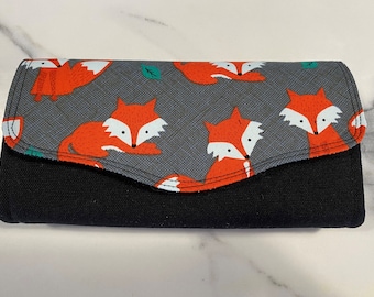 Fox Print Large Purse: Vegan Animal Lover Gift