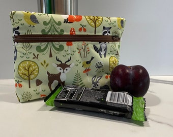 Woodland Animals Snack Bag Toddlers Snack, School Lunch