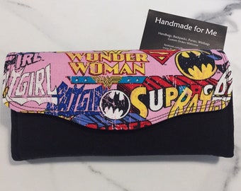 Large Purse featuring Batgirl, Supergirl, & Wonder Women