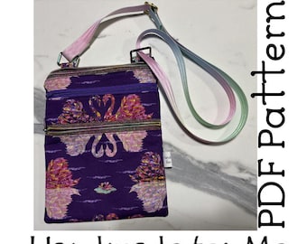 Beginner Sewing Pattern The 3 Zip Crossbody Phone Bag