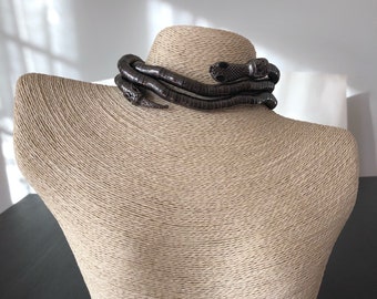 Bendable Snake Necklace / Snake Necklace / Snake Jewelry / Unique Jewelry  / Fashion Necklaces / Collar Necklace / Unique gift Ideas