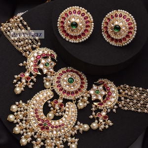 Varsha Kundan Choker: Ruby Green Indian Bridal Jewelry