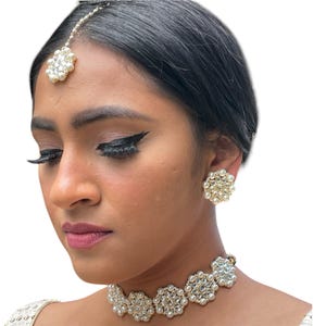 Gold Kundan Perlen Choker Set: Indischer Schmuck