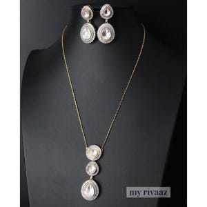 Viktorianischer Kundan Anhänger, Indische Lange Halskette, Indischer Schmuck, Lange Anhänger Halskette, Bollywood Schmuck