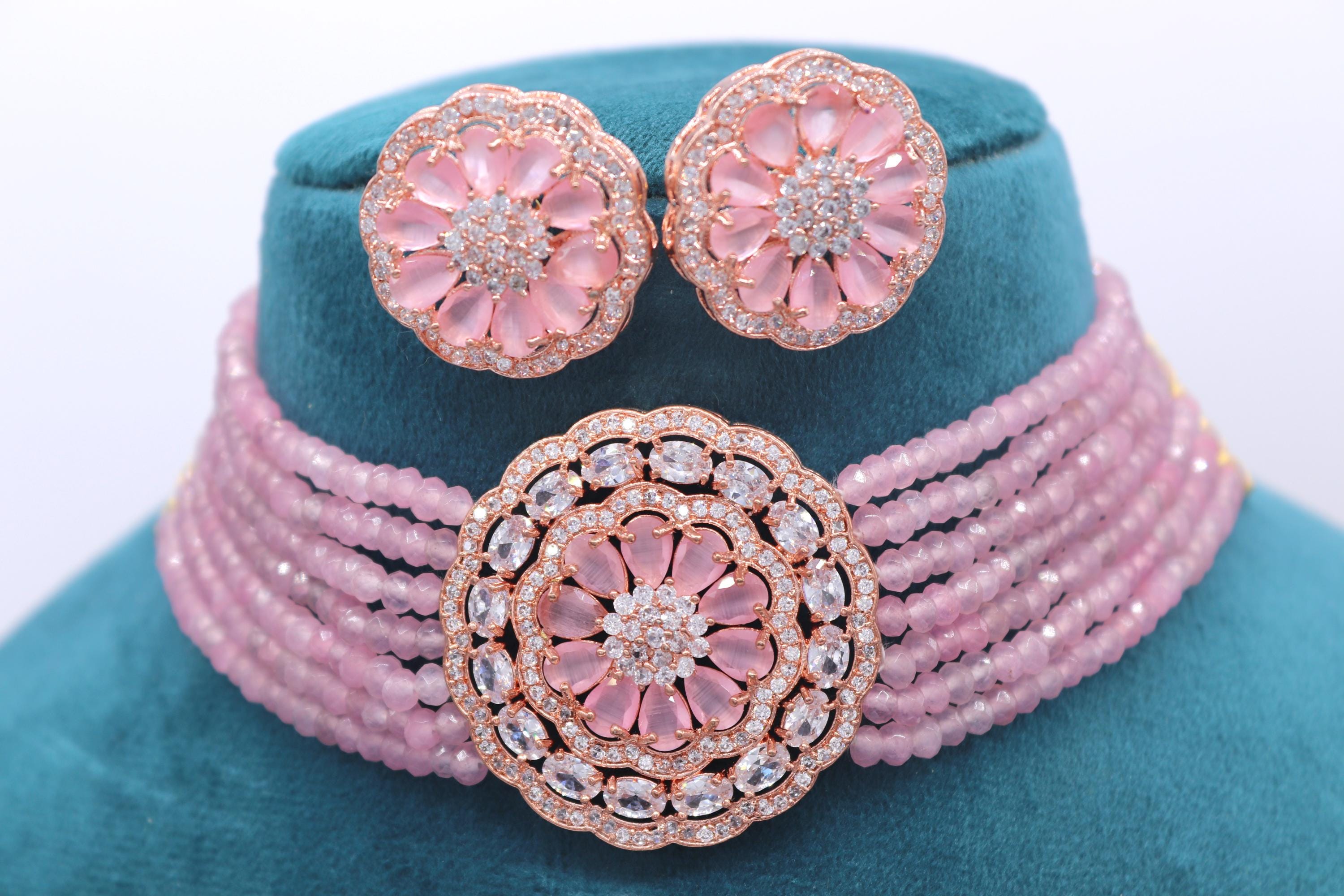 Light Pink Choker Set - Etsy