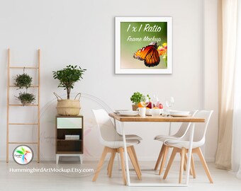 Download Mock Up Template 1x1 Framed Print Mockup Dining Room Artwork Marketing Tool Square Ratio Empty Frame 1 1 30x30 Awesome T Shirt Mockup Psd File Yellowimages Mockups