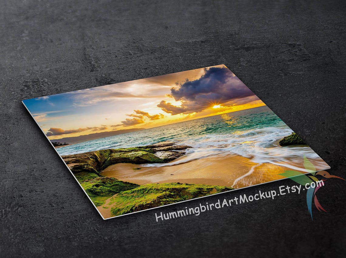 Download Metal Print Mockup 3D 5:7 Ratio 5x7 Smart Object Mock Up ...