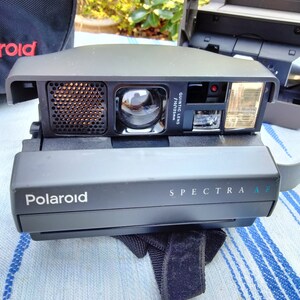 Polaroid Spectra Camera with Close Up Lens and Carry Bag