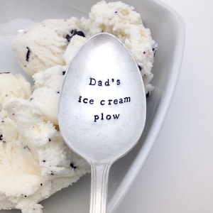 Dad&#39;s ice cream plow, ice cream spoon, personalized spoon, Fathers Day gift