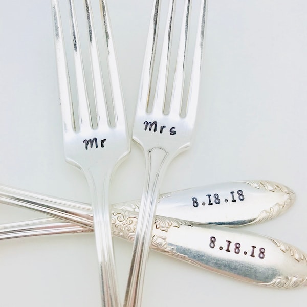 Wedding Cake Forks Etsy