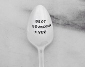 Best grandma ever, coffee spoon, handstamped coffee spoon, mothers day gift, birthday gift, personalized spoon