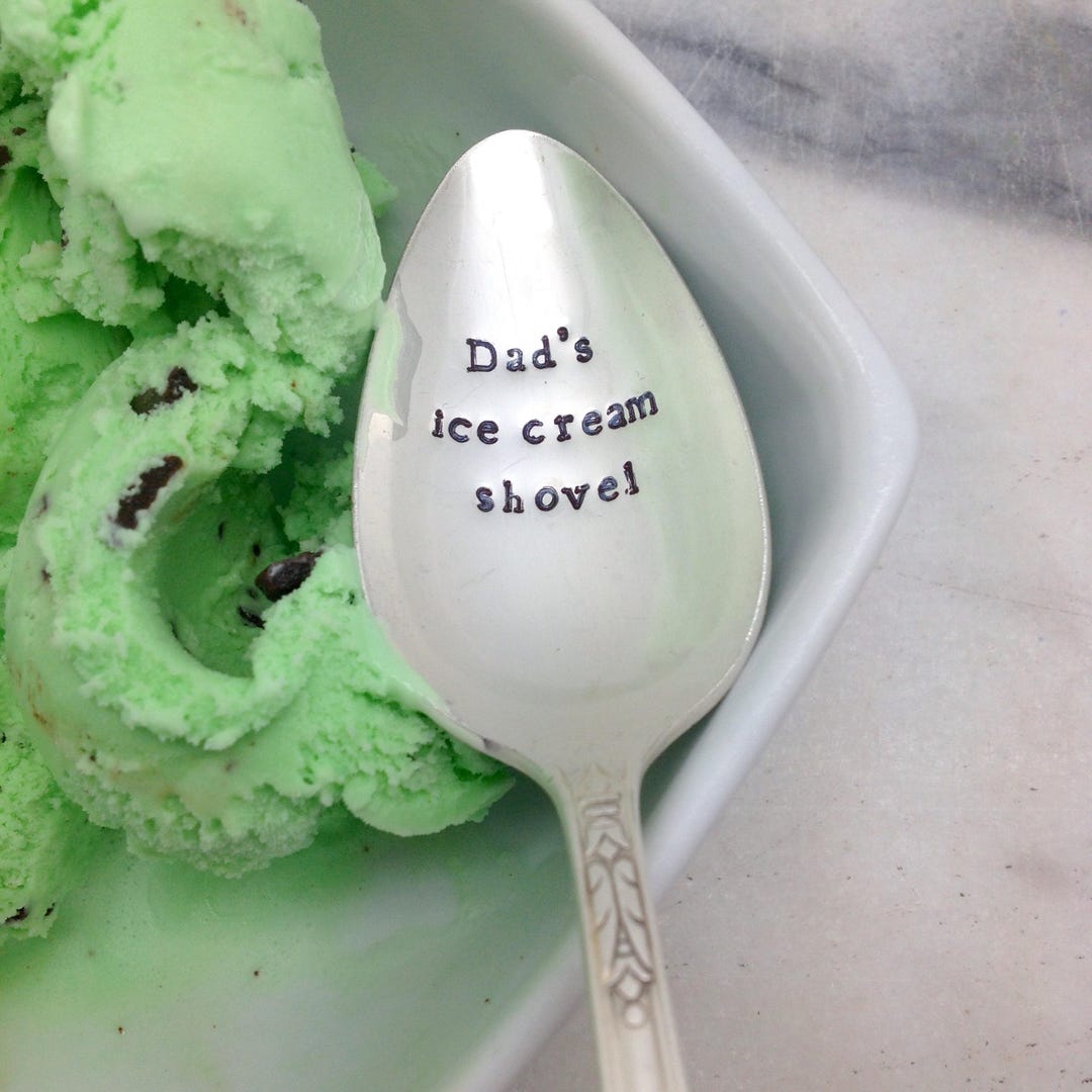 Dad's Ice Cream Shovel, Vintage Ice Cream Spoon, Custom Stamped Spoon, Gift for Dad Etsy