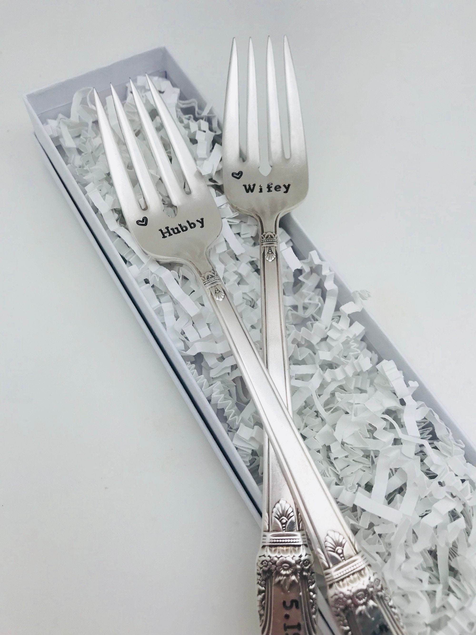 Stamped Vintage Wedding Forks Custom Wedding Forks With Etsy