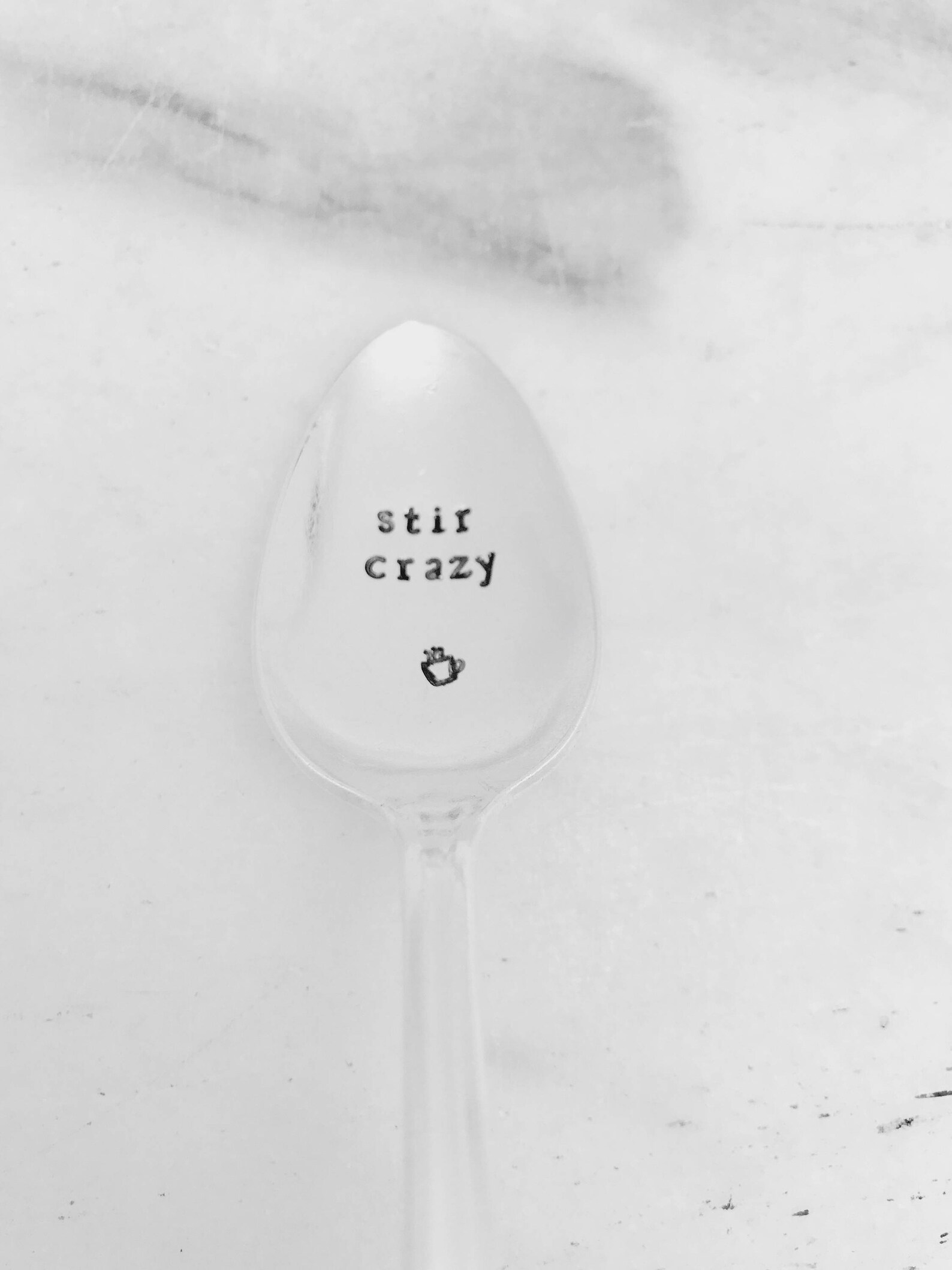 Handstamped Coffee Spoon Stir Crazy Spoons With Sayings Etsy