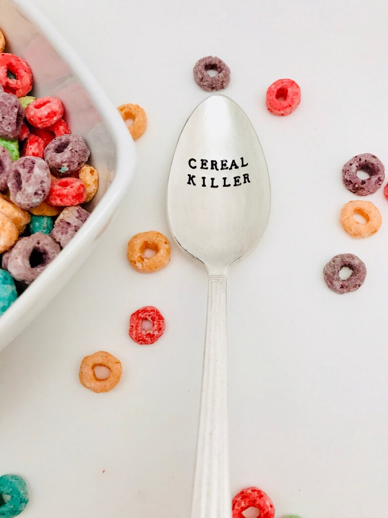 Cereal Killer Spoon Cereal Spoon Stamped Spoon Spoon for Etsy