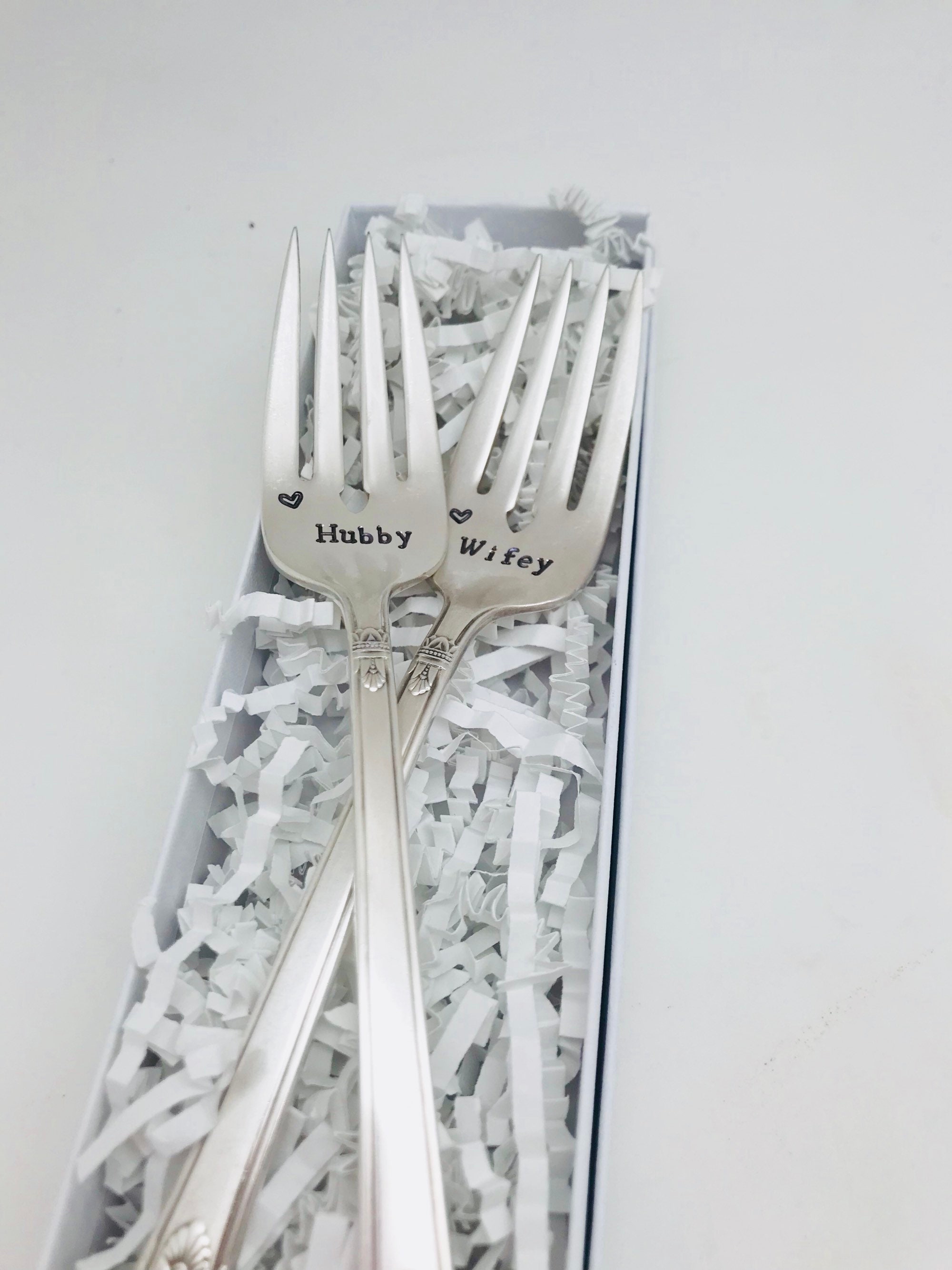 Stamped Vintage Wedding Forks Custom Wedding Forks With Etsy