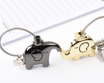 Elephant Gift Personalized keychain Elephant Animal Keychain Anniversary Gift