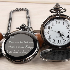 Pocket Watch Engraved photo Anniversary Personalized Gift Custom Pocket Watch  -Birthday Gift Gift for him/ husband /Dad